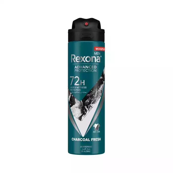 Rexona Men Advanced Protection 72H+ Antiperspirant مزيل عرق Charcoal Clean بخاخ 150مل