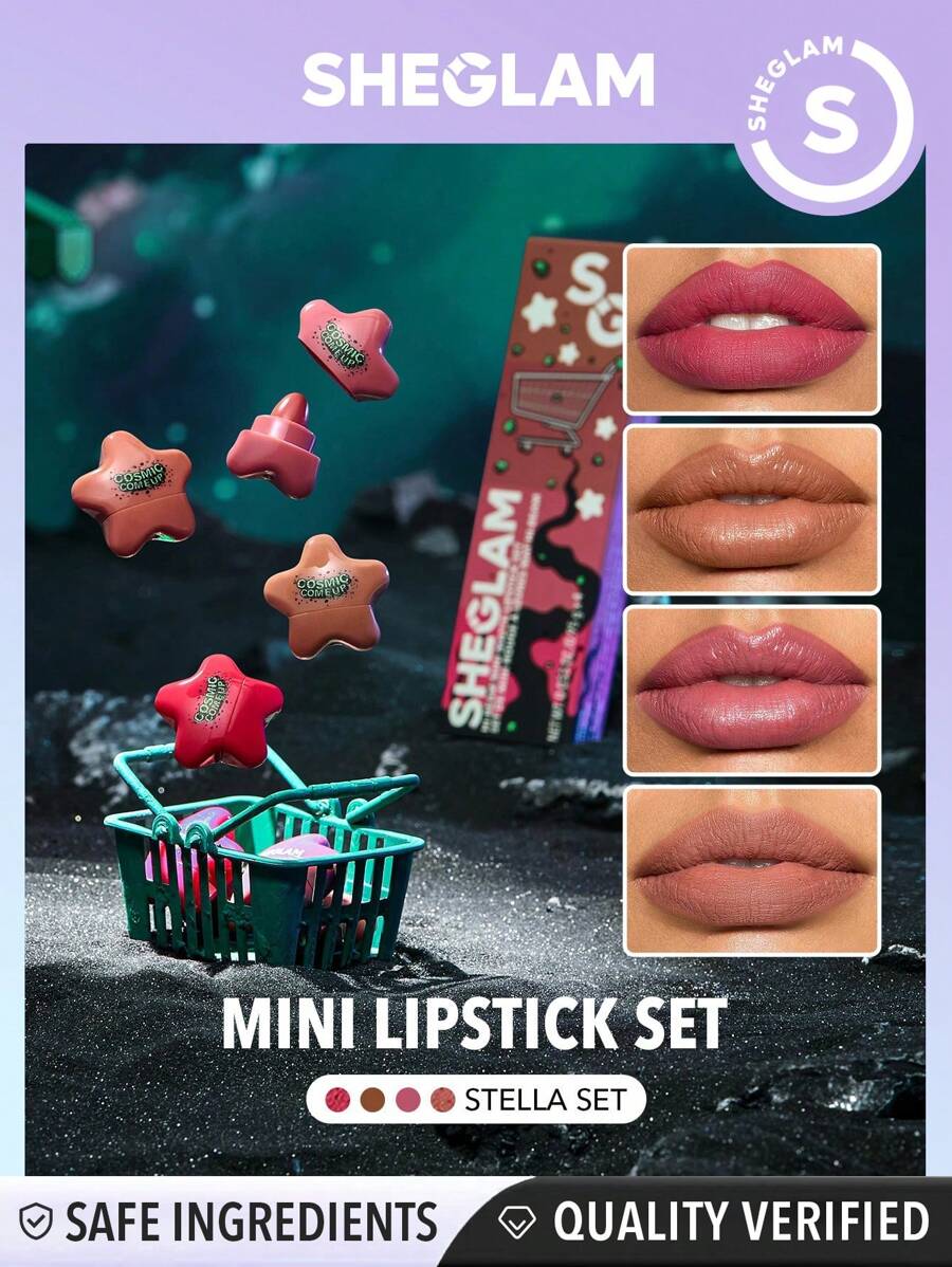 SHEGLAM Hi-Beam Mini Lipstick Set-Stella Set 4 In 1 - الصورة 2