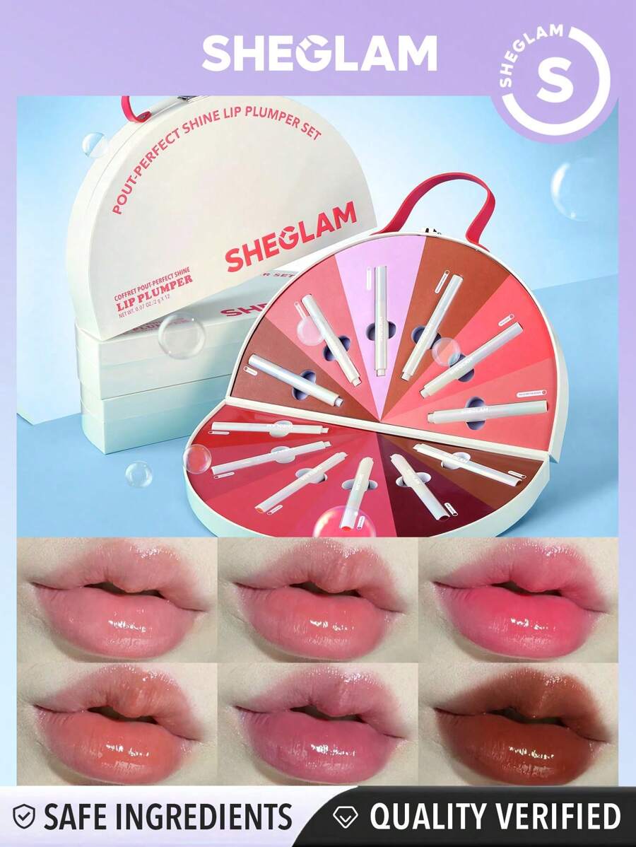 SHEGLAM Pout-Perfect Shine Lip Plumper Set 12 Pcs - الصورة 2