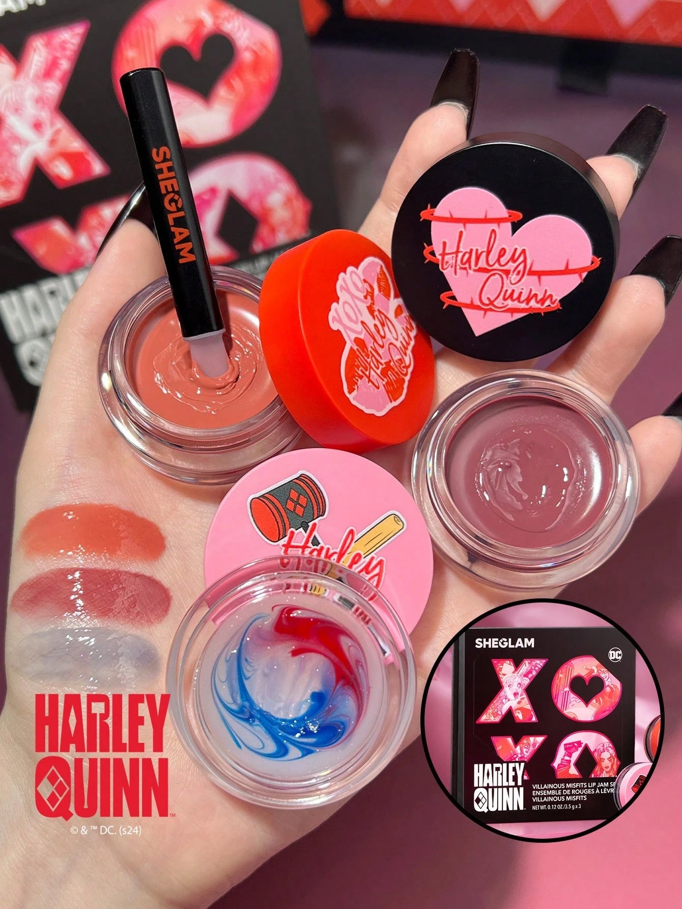 Sheglam Harley Quinn X SHEGLAM Villainous Misfits Lip Jam Set - الصورة 2