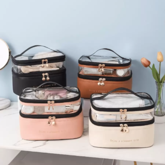 Shein 1 Piece Double Layer Large Capacity Cosmetic Bag