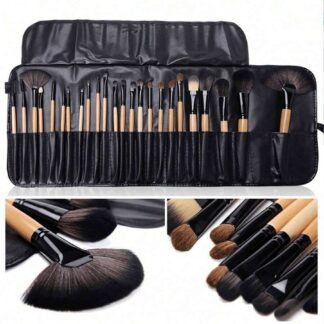 Shein 24 Pcs Makeup Brush beige Set with bag