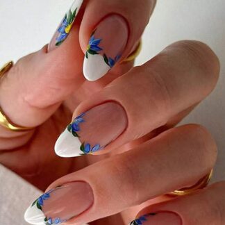 Shein 24pcs Long Almond-Shaped Press-On Nails