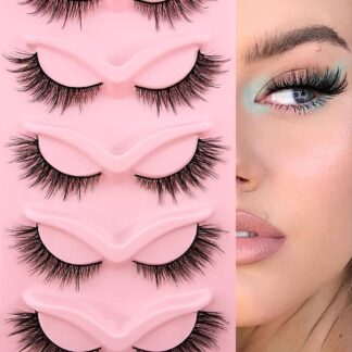 Shein 5 Pairs Lashes Cat Eye Look Eyelashes Volumized