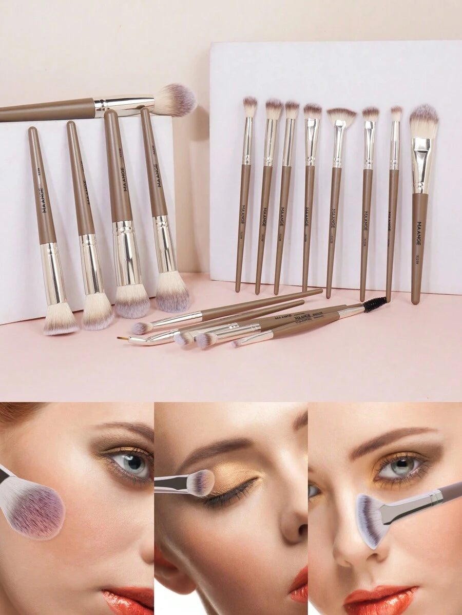 Maange Pro Makeup Brush Set 18 Pieces - الصورة 2