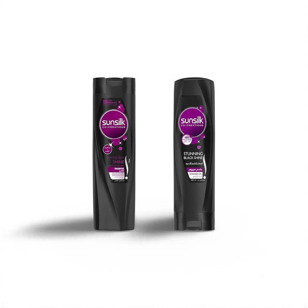 Sunsilk أسود Shine شامبو 350 مل + بلسم 350 مل