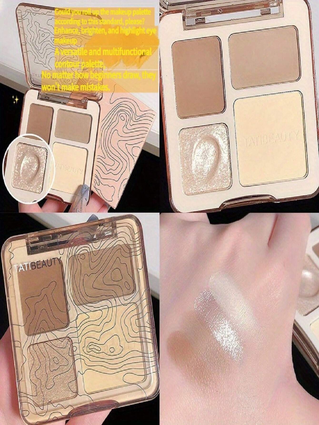 Shein Tatibeauty Face Contour Palette Waterproof 4-Color 805 - الصورة 9