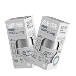 ستارفيل عرض رول اون تفتيح و مزيل العرق بدون رائحة 60ml (1+1)