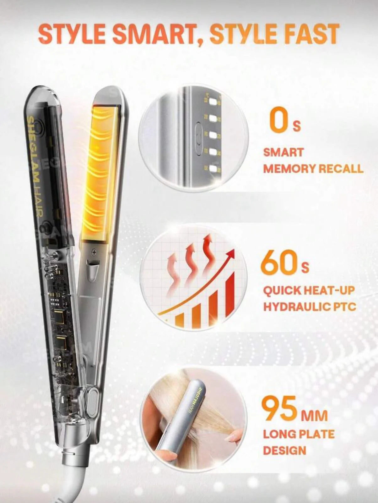 sheglam Sleek Chic Insta-Heat Straight Styler 25mm - الصورة 6
