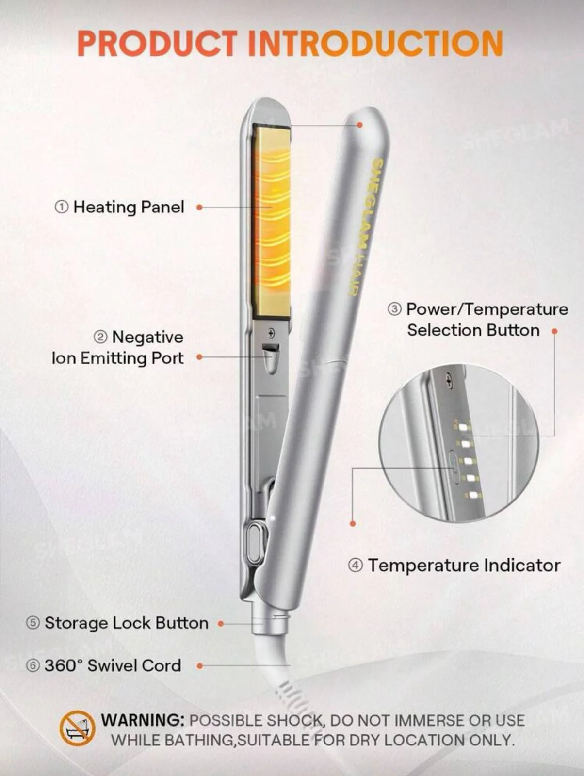 sheglam Sleek Chic Insta-Heat Straight Styler 25mm - الصورة 8