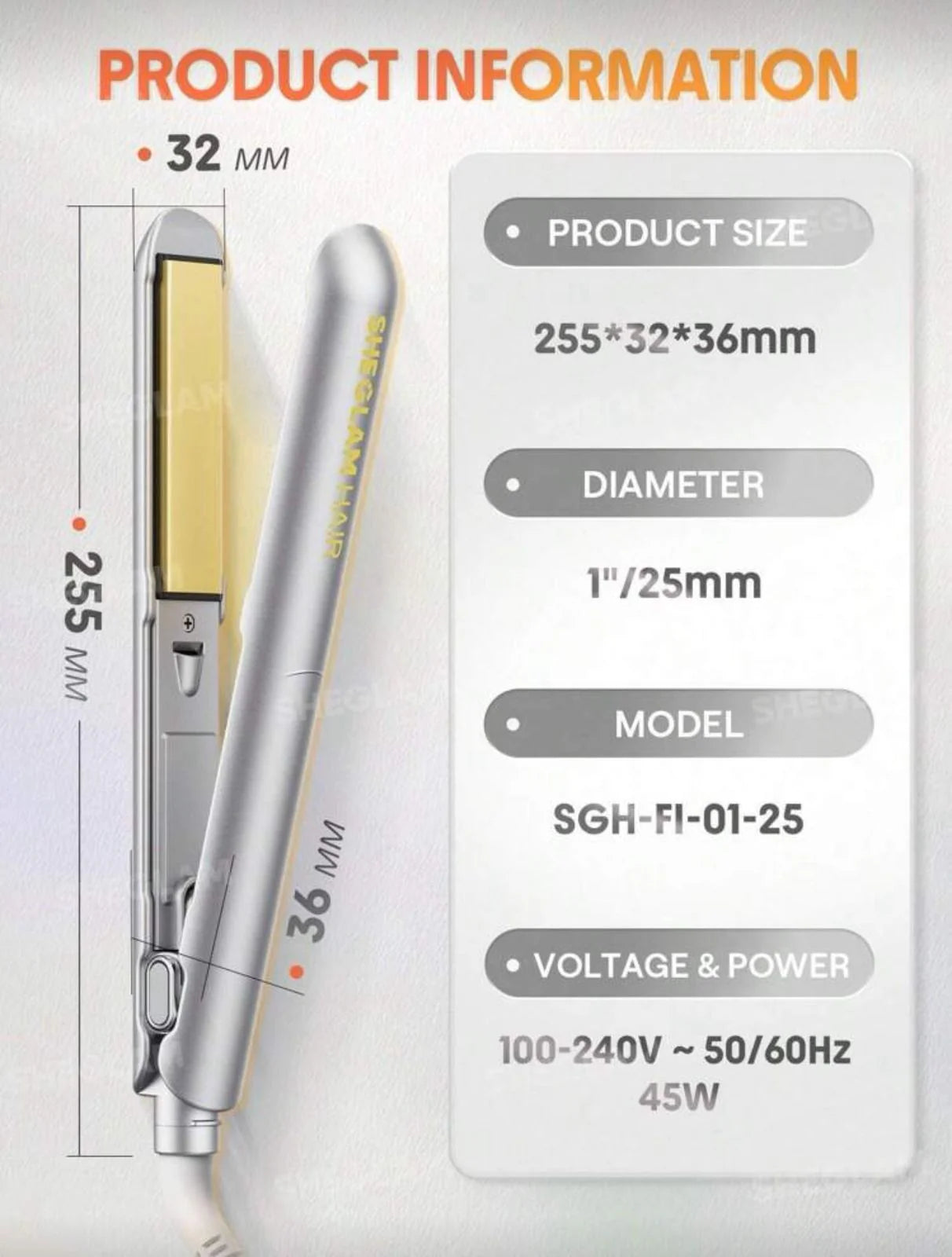 sheglam Sleek Chic Insta-Heat Straight Styler 25mm - الصورة 9