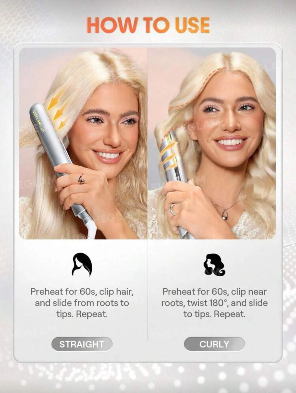 sheglam Sleek Chic Insta-Heat Straight Styler 25mm - الصورة 10