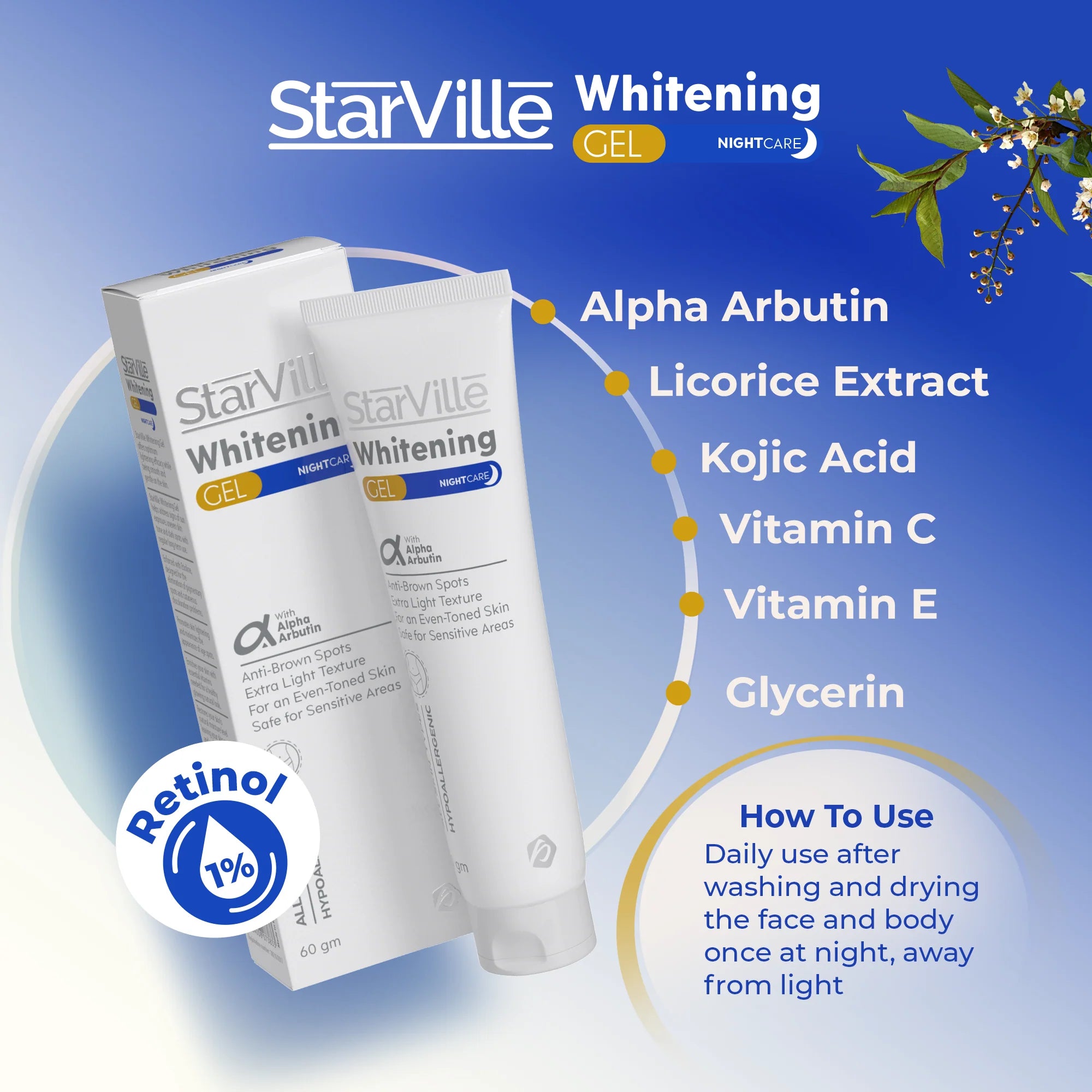 Starville تفتيح Night Care جل 60 جم - الصورة 2