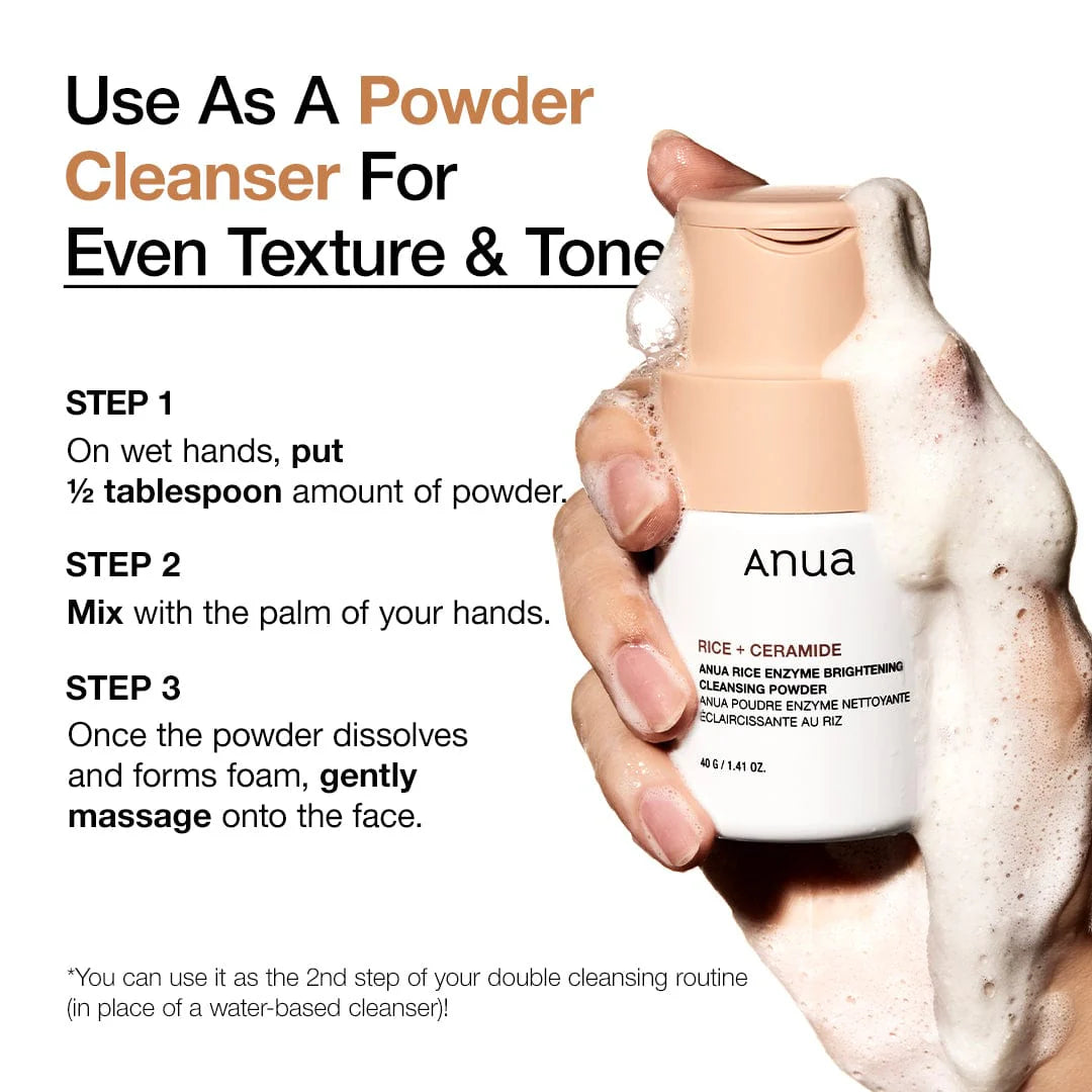 ANUA Rice Enzyme Brightening Cleansing Powder 40g - الصورة 8
