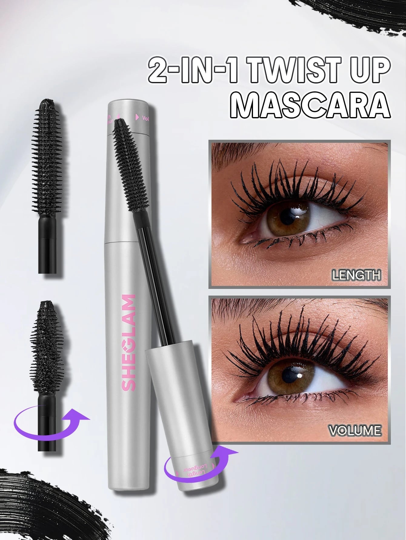 Sheglam Twist Top Volume & Length Mascara – Black - الصورة 9