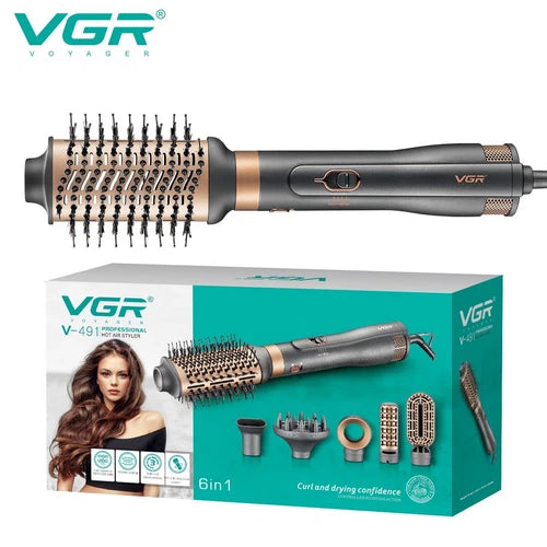 Vgr V-491 Blow Dryer Hot Air Styler 6 In 1 Curling And Drying - الصورة 3