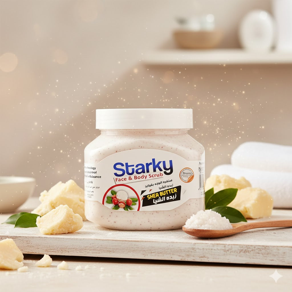 Starky face و مقشر جسم مع زبدة الشيا 300 مل